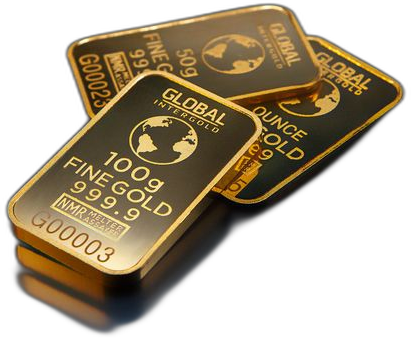 Fine gold bullion bars