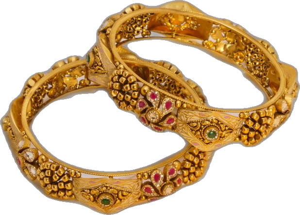 Antique gold bangles